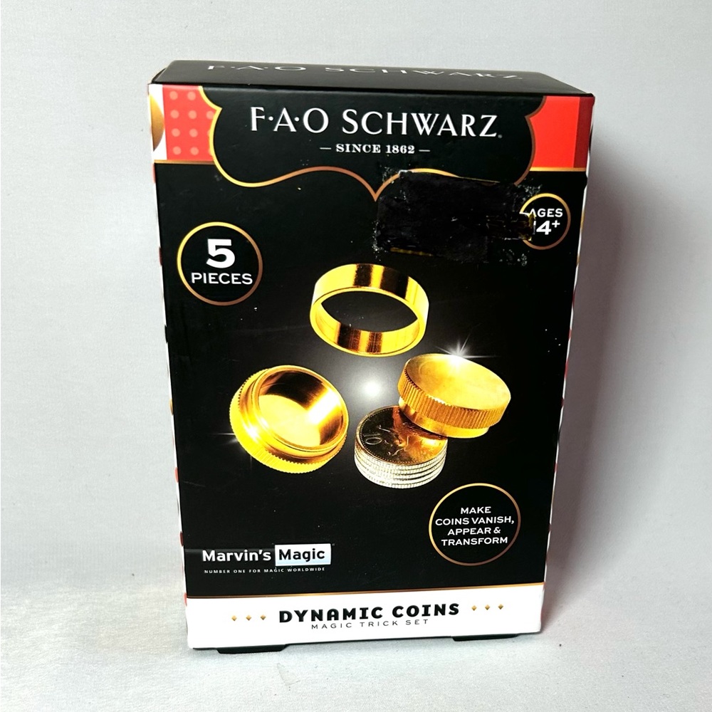 NIB FAO Schwarz Dynamic Coins Magic Trick Set